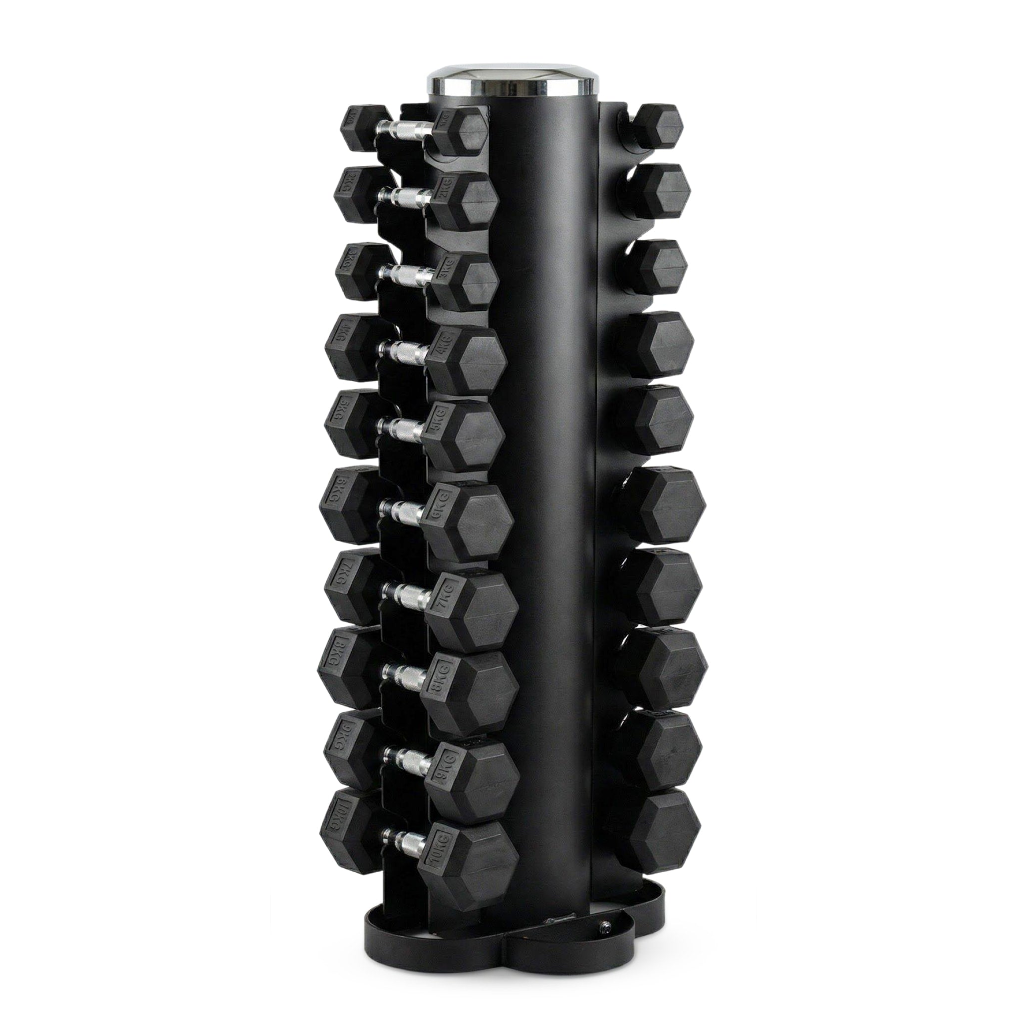 Hexagon Dumbbells | set 1-10kg + storage toren To The Max - Gym Equipment