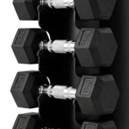 Hexagon Dumbbells | set 1-10kg + storage toren To The Max - Gym Equipment
