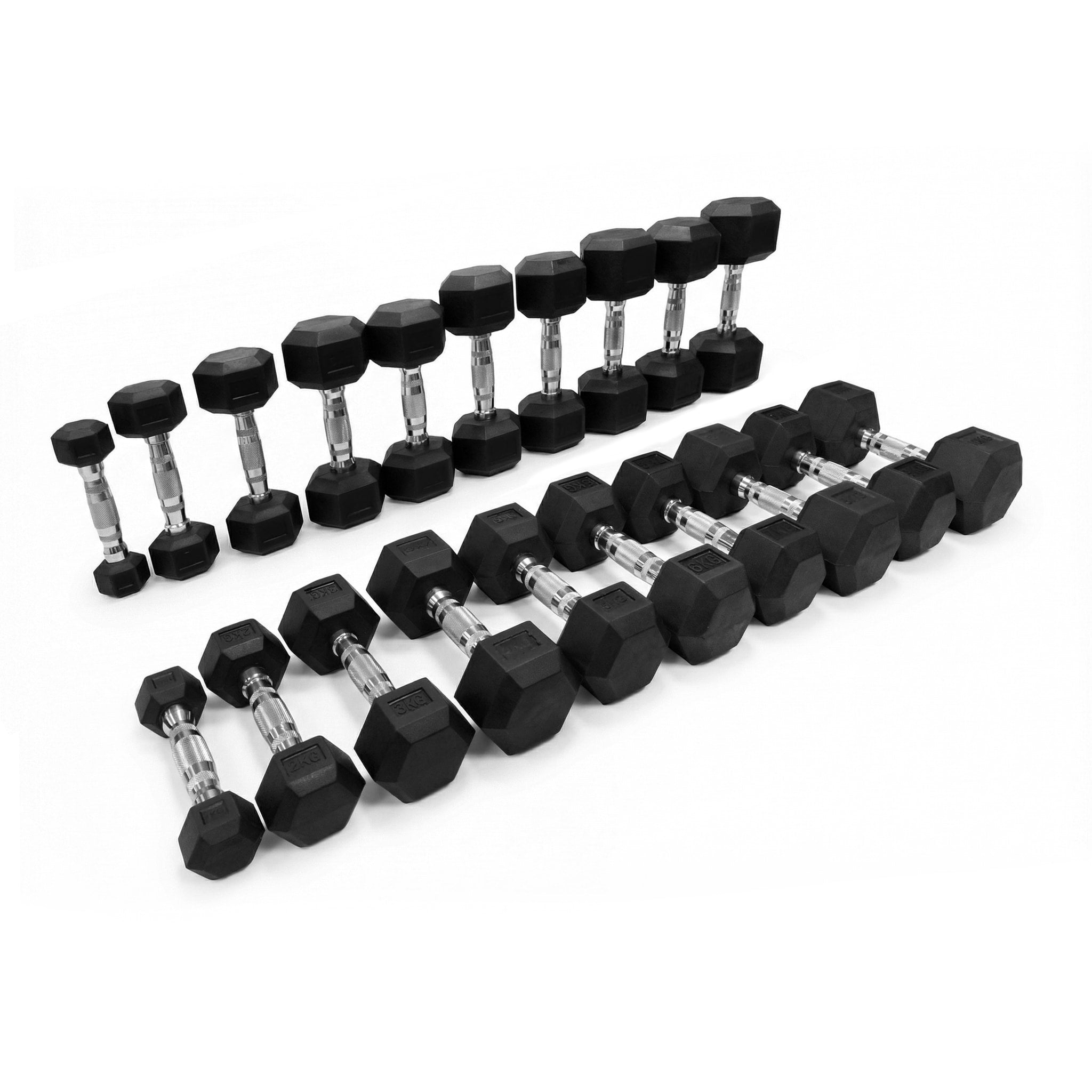 Hexagon Dumbbells | Set 1 tot 10 kg To The Max - Gym Equipment
