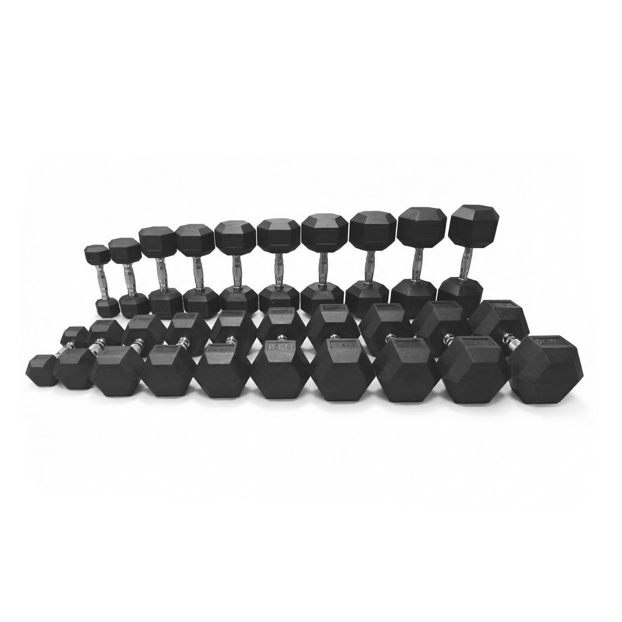 Hexagon Dumbbells | Set 2,5 tot 25 kg To The Max - Gym Equipment
