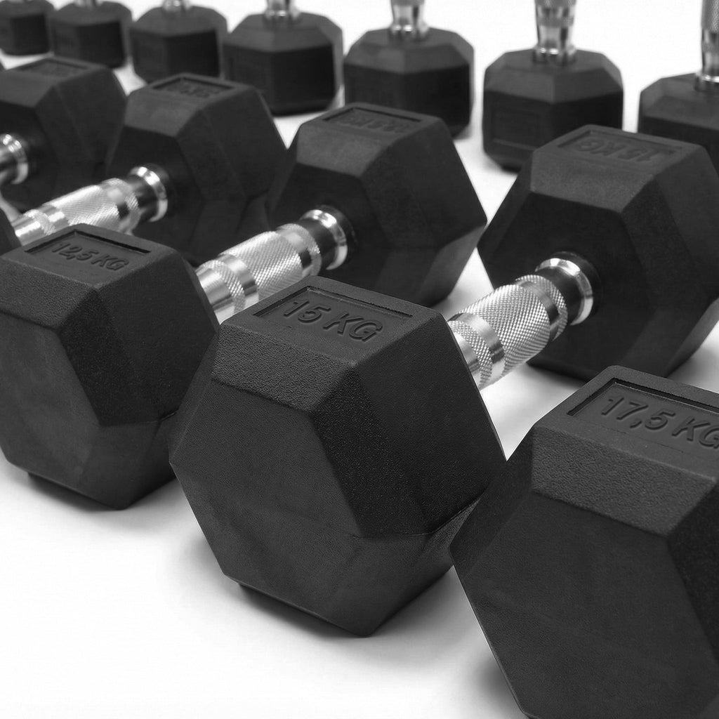 Hexagon Dumbbells | Set 2,5 tot 25 kg To The Max - Gym Equipment